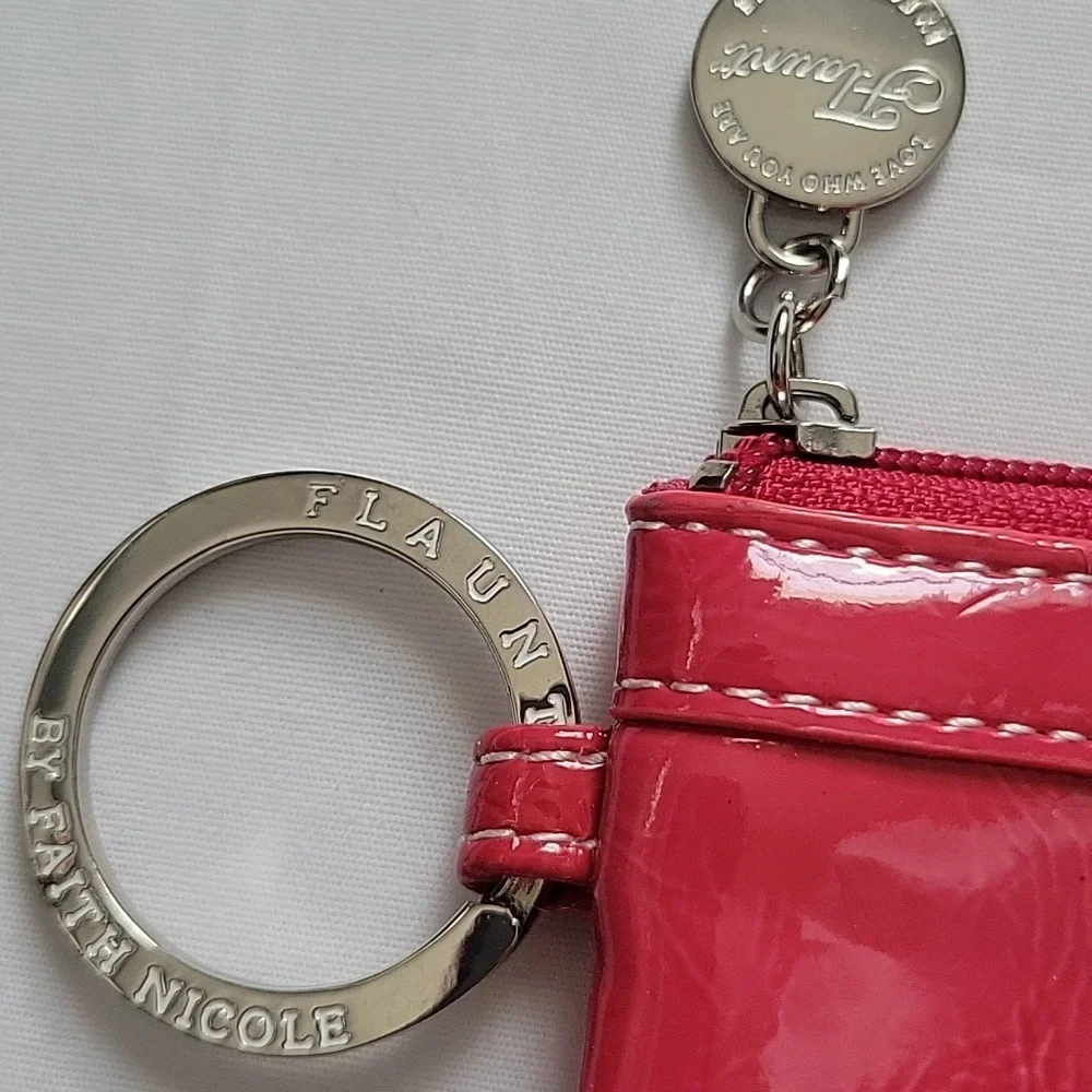 Pink Key & Card Holder